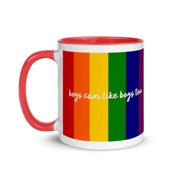 Boys Like Boys Mug | LGBTQ and Polyamory Gifts | Polycute Gift Shop