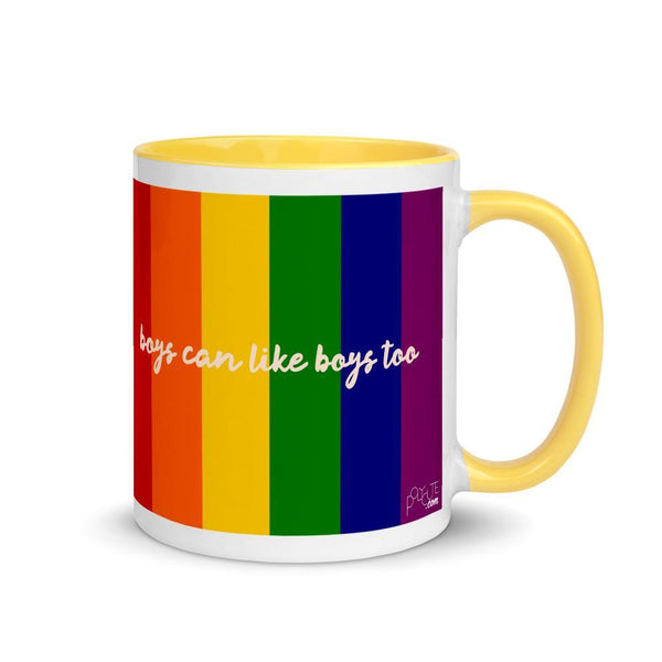 Boys Like Boys Mug | LGBTQ and Polyamory Gifts | Polycute Gift Shop