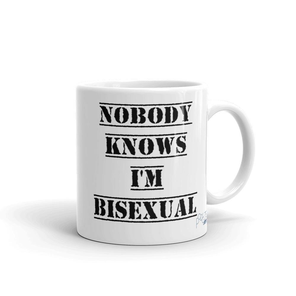 Nobody Knows I'm Bisexual Mug | LGBTQ and Polyamory Gifts | Polycute Gift Shop