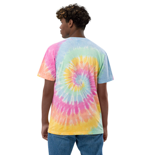 Grateful Papa Embroidered Tee | Oversized Deadhead Tie-Dye T-Shirt | Polycute Gift Shop