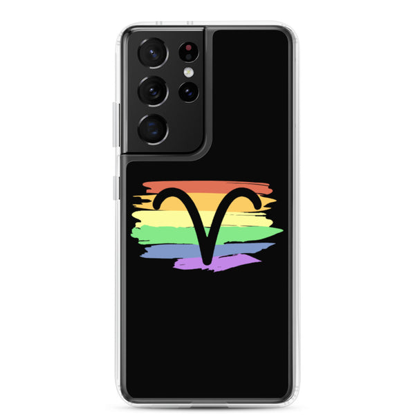 Aries Zodiac Samsung Case - Samsung Galaxy S21 Ultra | Polycute LGBTQ+ & Polyamory Gifts