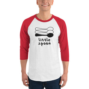 Little Spoon Triad Raglan Tee White/Red | Polycute LGBTQ+ & Polyamory Gifts