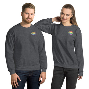 Lowkey Polycute Sweatshirt Dark Heather | Polycute LGBTQ+ and Polyamory Gifts