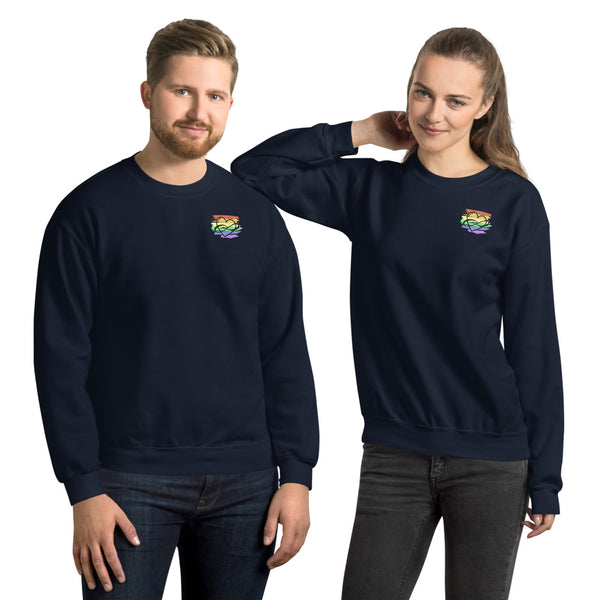 Lowkey Polycute Sweatshirt Navy | Polycute LGBTQ+ and Polyamory Gifts