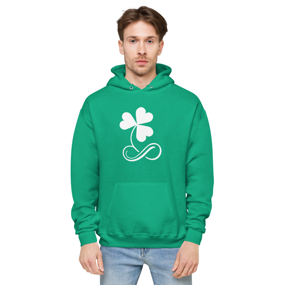 St. Patrick's Day Poly Pride 2022 Fleece Hoodie Kelly Green | Polycute LGBTQ+ and Polyamory Gifts