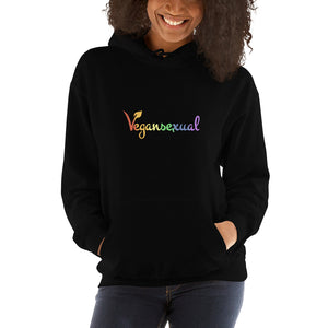 Vegansexual Hoodie Black | Polycute LGBTQ+ and Polyamory Gifts