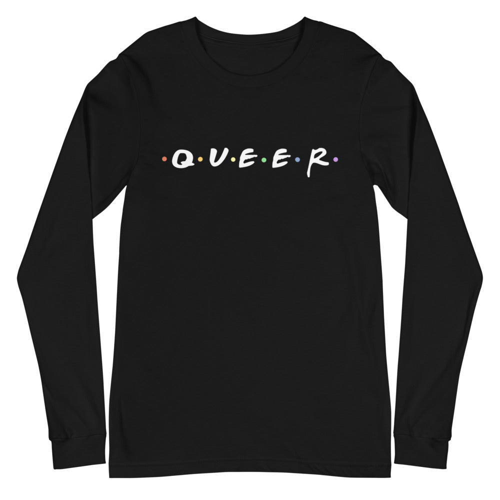 Queer Friends Gay Pride Shirt, Black | Polycute Gift Shop