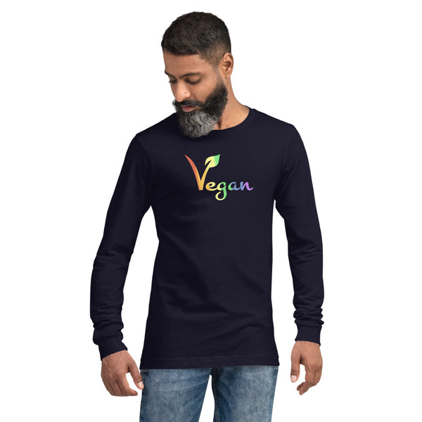 Vegan Pride Long Sleeve Tee | Polycute LGBTQ+ & Polyamory Gifts