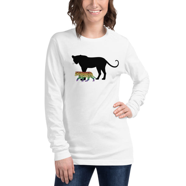 Proud Parent Long Sleeve Tee, Leopard-White | Not everyone is a mama bear or papa bear | Polycute Gift Shop