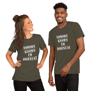 Nobody Knows I'm Bisexual Tee Army | Polycute Gift Shop