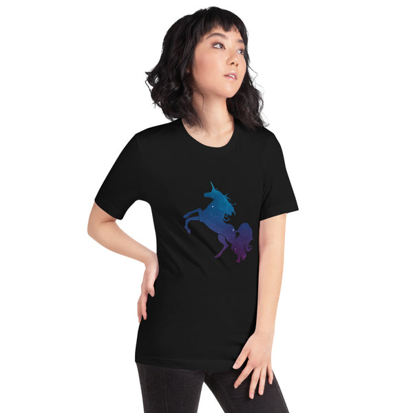 Unicorn Stardust Tee Black | Polycute Gift Shop