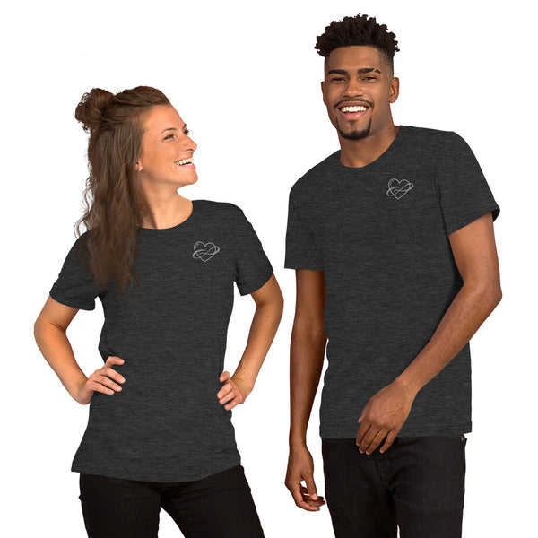 Lowkey Infinite Love Tee Dark Grey Heather | Polycute LGBTQ+ & Polyamory Gifts