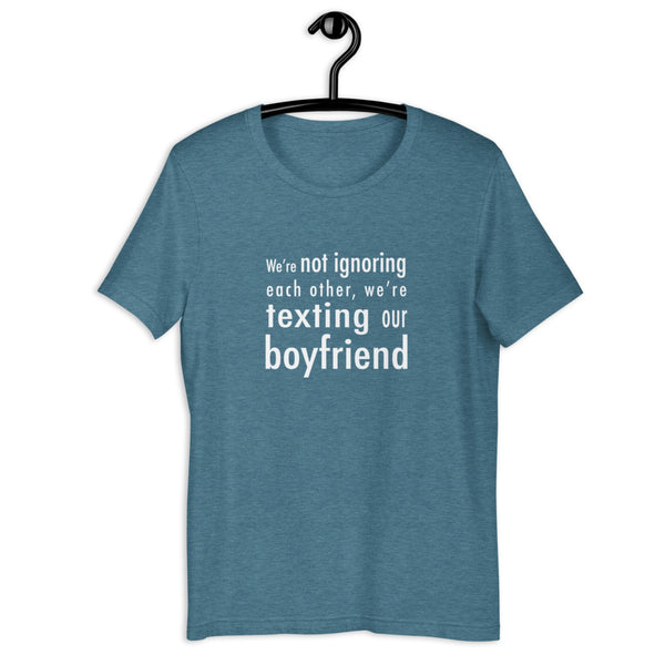 Texting Our Boyfriend Tee Heather Deep Teal | Polycute Gift Shop