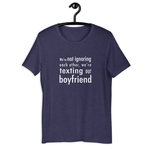 Texting Our Boyfriend Tee Heather Midnight Navy | Polycute Gift Shop