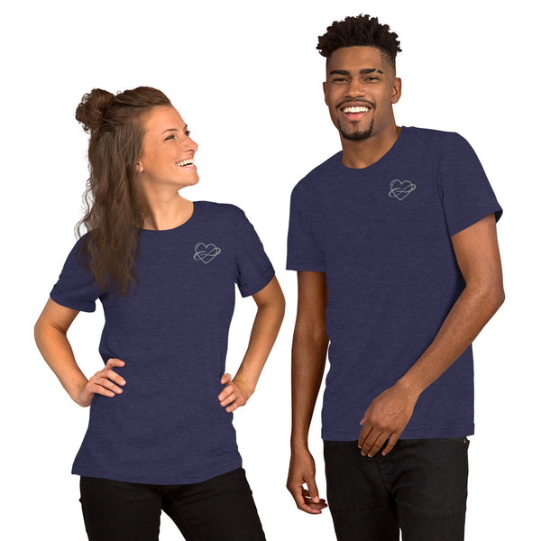 Lowkey Infinite Love Tee Heather Midnight Navy | Polycute LGBTQ+ & Polyamory Gifts