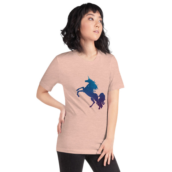 Unicorn Stardust Tee Heather Prism Peach | Polycute Gift Shop