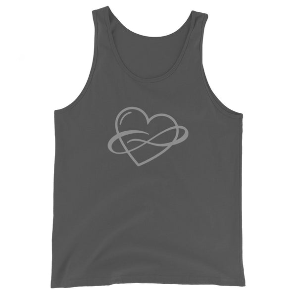 Infinite Love Tank Asphalt | Polycute LGBTQ+ & Polyamory Gifts
