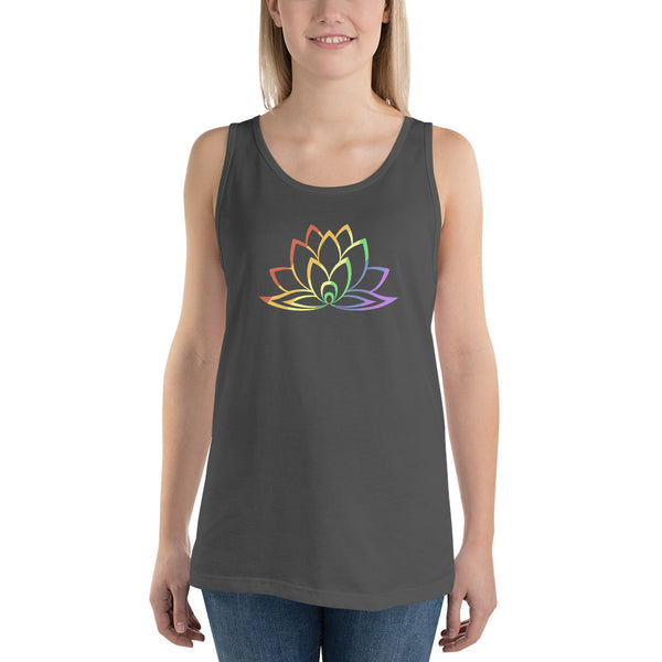 Lotus Pride Yoga Tank Asphalt | Polycute Gift Shop