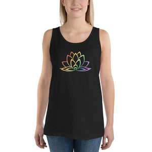 Lotus Pride Yoga Tank Black | Polycute Gift Shop