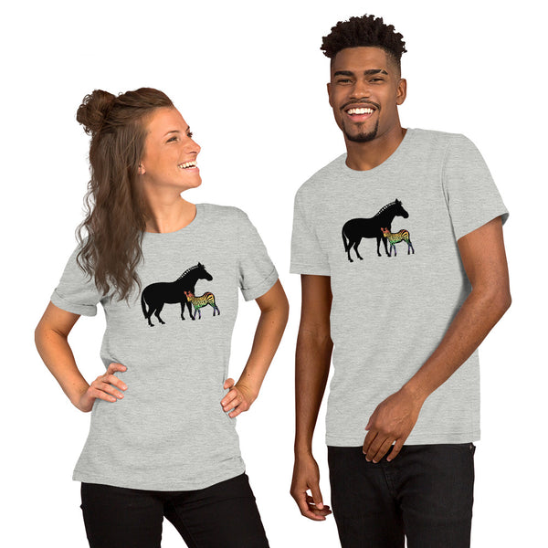 Proud Parent Tee, Zebra-Athletic Heather | Not everyone is a mama bear or papa bear | Polycute Gift Shop