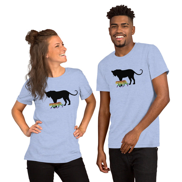 Proud Parent Tee, Leopard-Heather Blue | Not everyone is a mama bear or papa bear | Polycute Gift Shop