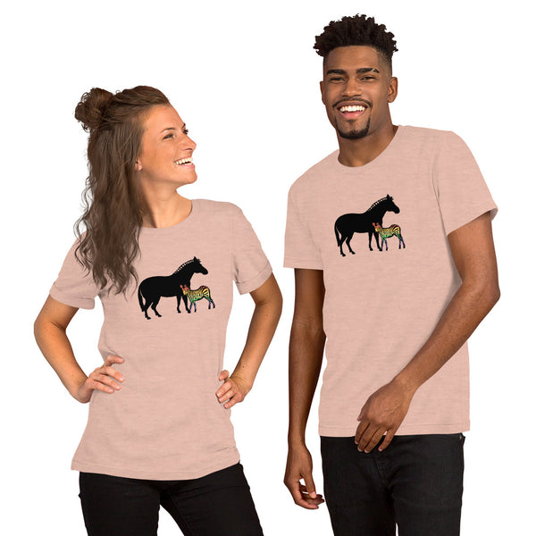 Proud Parent Tee, Zebra-Heather Prism Peach | Not everyone is a mama bear or papa bear | Polycute Gift Shop