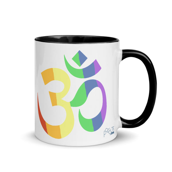 Om Pride Mug Black | Polycute LGBTQ+ & Polyamory Gifts