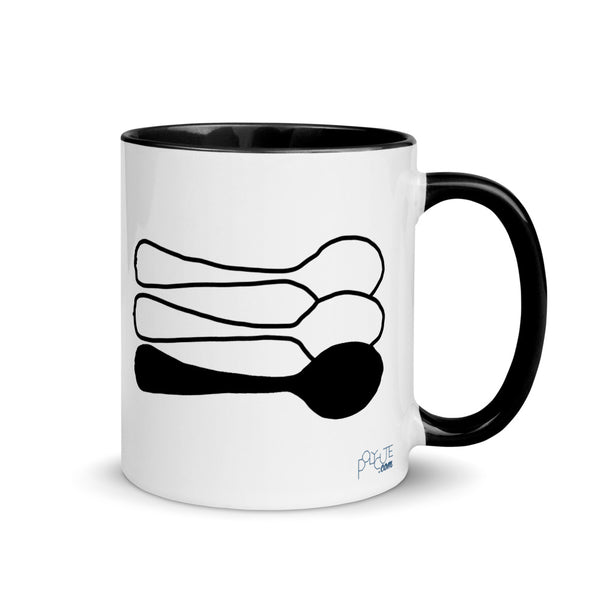 Little Spoon Triad Mug Black | Polycute LGBTQ+ & Polyamory Gifts