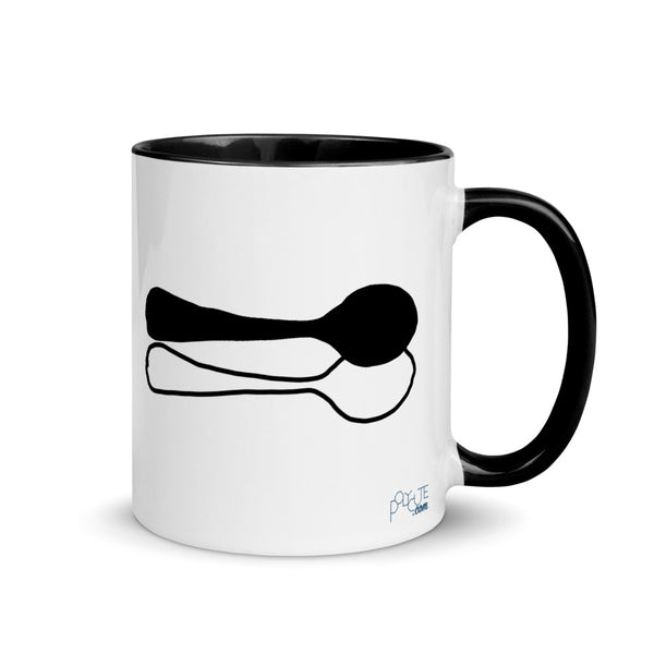 Big Spoon Couple Mug Black | Polycute LGBTQ+ & Polyamory Gifts