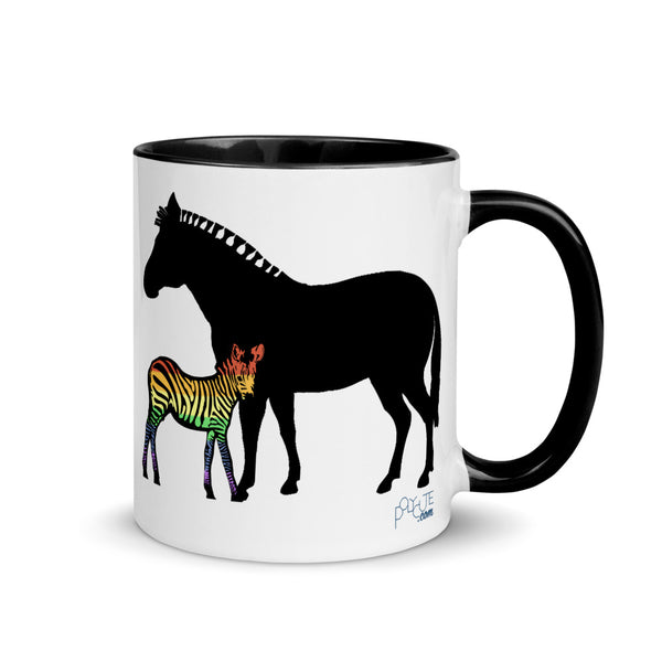 Proud Parent Mug, Zebra Black | Polycute LGBTQ+ & Polyamory Gifts