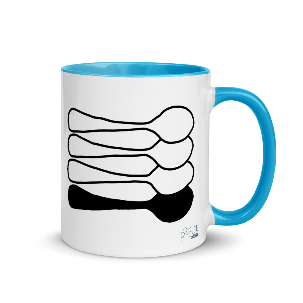 Little Spoon Quad Mug Blue | Polycute LGBTQ+ & Polyamory Gifts