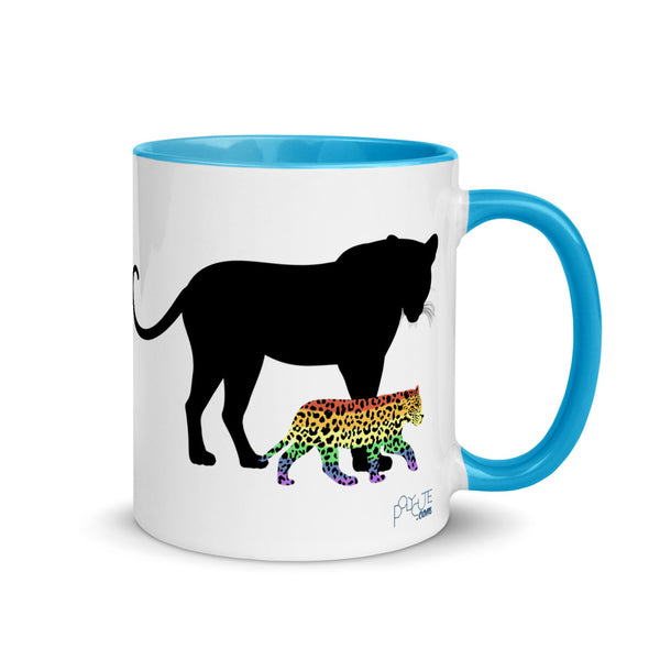 Proud Parent Mug, Leopard Blue | Polycute LGBTQ+ & Polyamory Gifts