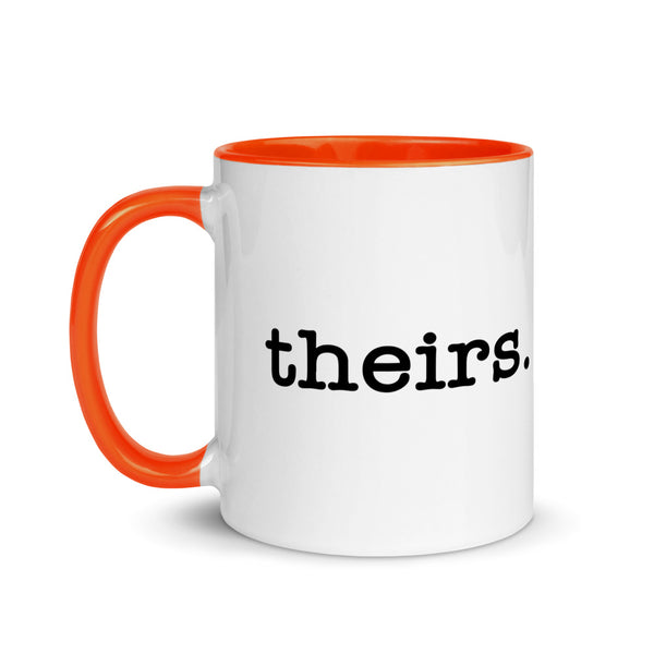 Theirs Pronoun Mug | Polycute LGBTQ+ & Polyamory Gifts