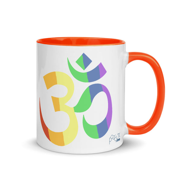Om Pride Mug Orange | Polycute LGBTQ+ & Polyamory Gifts