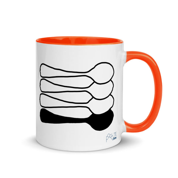 Little Spoon Quad Mug Orange | Polycute LGBTQ+ & Polyamory Gifts