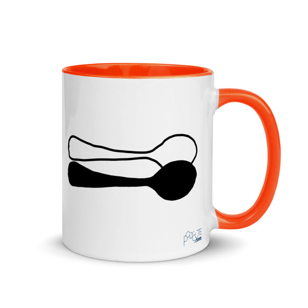 Little Spoon Couple Mug Orange | Polycute LGBTQ+ & Polyamory Gifts