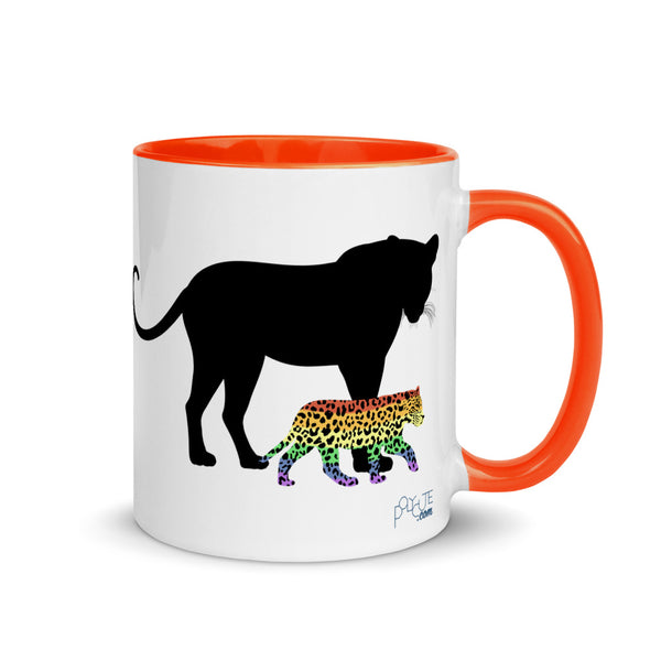 Proud Parent Mug, Leopard Orange | Polycute LGBTQ+ & Polyamory Gifts