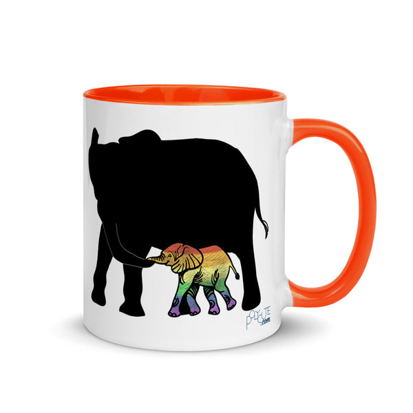 Proud Parent Mug, Elephant Orange | Polycute LGBTQ+ & Polyamory Gifts