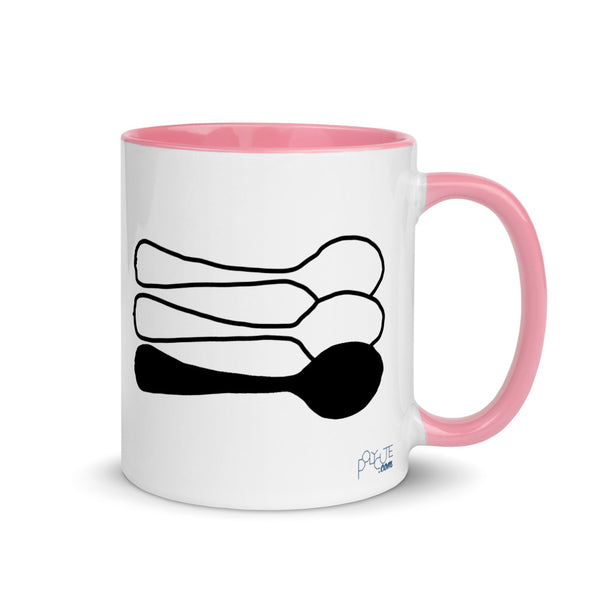 Little Spoon Triad Mug Pink | Polycute LGBTQ+ & Polyamory Gifts