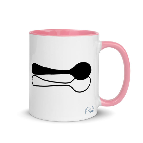 Big Spoon Couple Mug Pink | Polycute LGBTQ+ & Polyamory Gifts