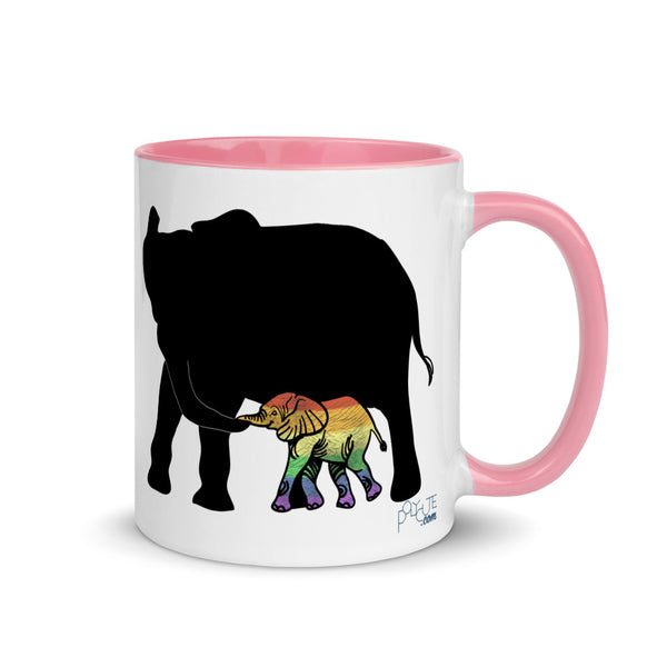 Proud Parent Mug, Elephant Pink | Polycute LGBTQ+ & Polyamory Gifts