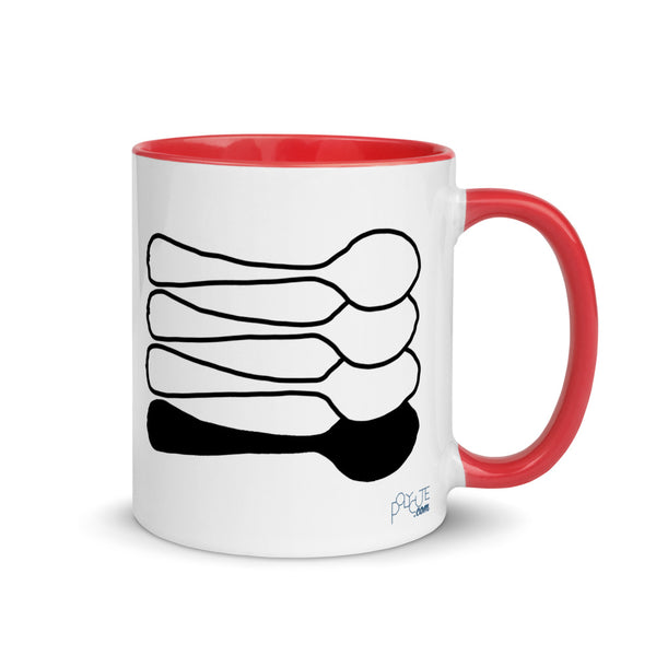 Little Spoon Quad Mug Red | Polycute LGBTQ+ & Polyamory Gifts