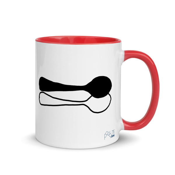 Big Spoon Couple Mug Red | Polycute LGBTQ+ & Polyamory Gifts