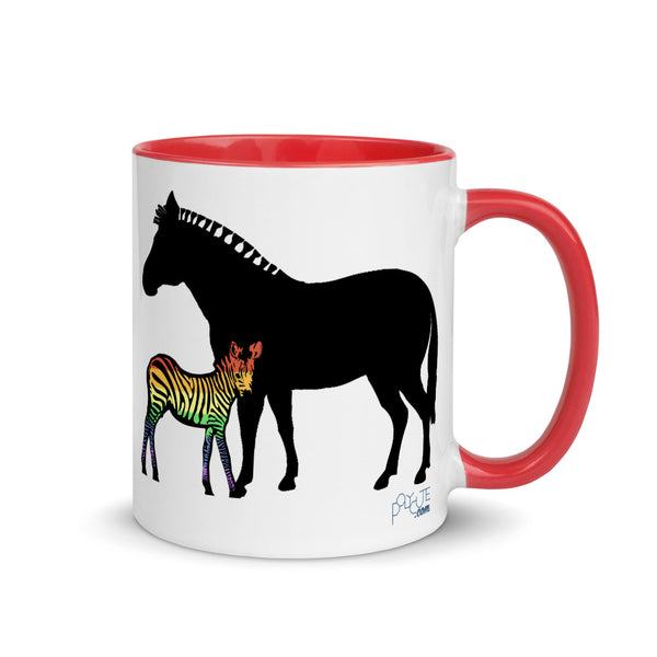 Proud Parent Mug, Zebra Red | Polycute LGBTQ+ & Polyamory Gifts