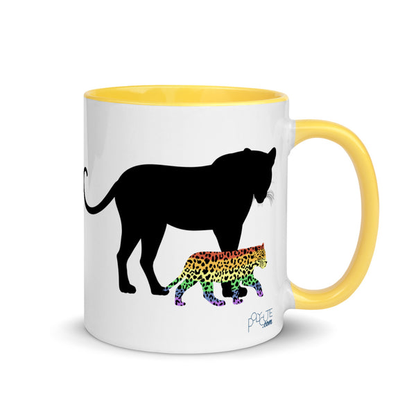 Proud Parent Mug, Leopard Yellow | Polycute LGBTQ+ & Polyamory Gifts