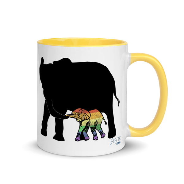 Proud Parent Mug, Elephant Yellow | Polycute LGBTQ+ & Polyamory Gifts