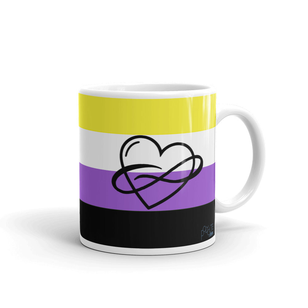 Nonbinary Poly Pride Flag Mug | Polycute LGBTQ+ & Polyamory Gifts