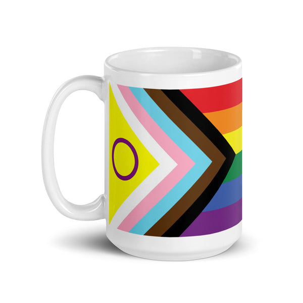 New Progress Poly Pride Flag Mug | Polycute LGBTQ+ & Polyamory Gifts
