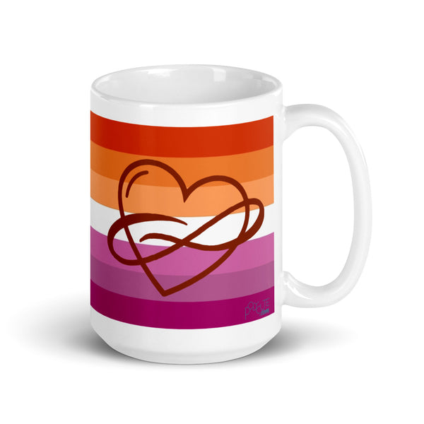 Lesbian Poly Pride Flag Mug | Polycute LGBTQ+ & Polyamory Gifts