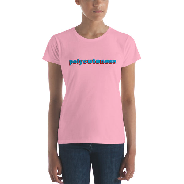 Polycuteness Tee, Fitted CharityPink | Polycute Gift Shop